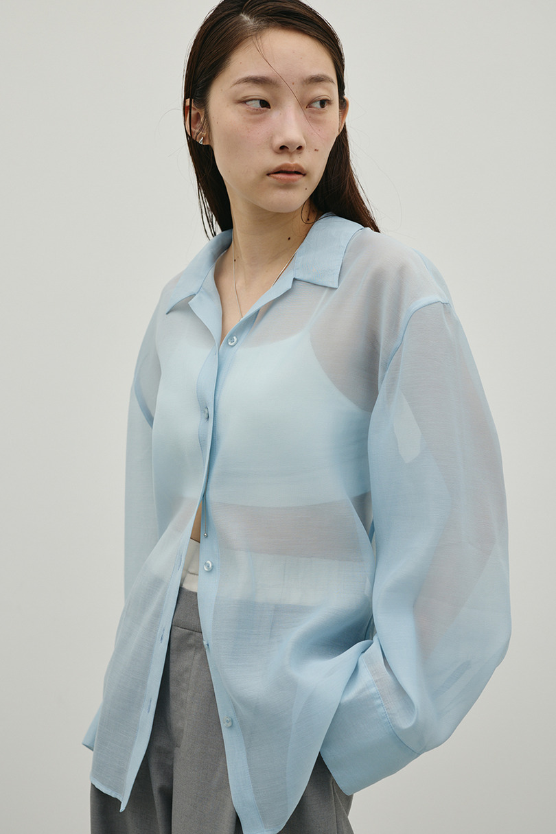 シアーオーバーシャツ 詳細画像 SAX 4