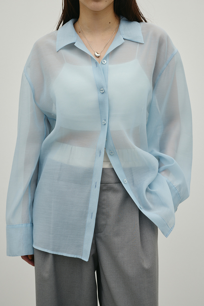 シアーオーバーシャツ 詳細画像 SAX 5