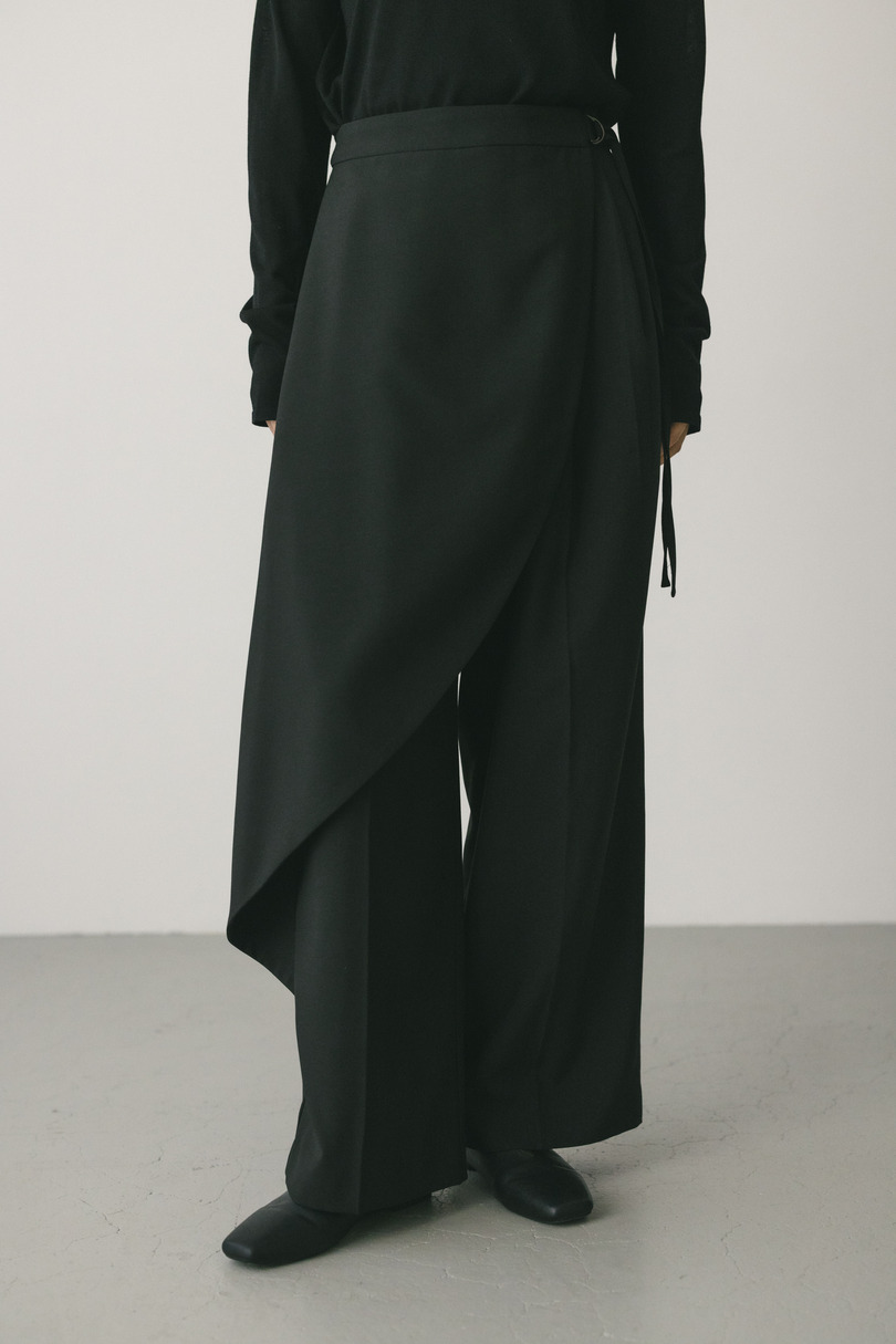 サイドラップワイドパンツ