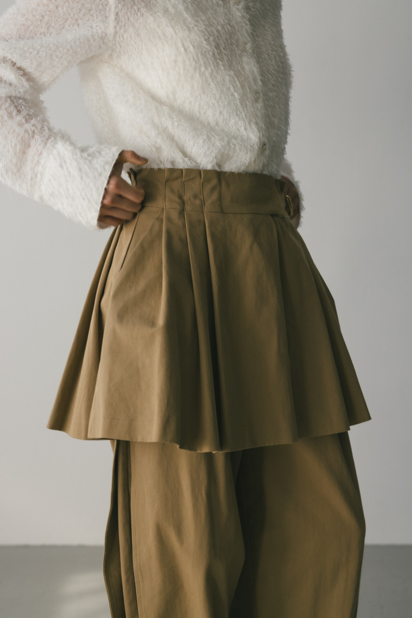 タックワイドミニスカート 詳細画像 BEG 4