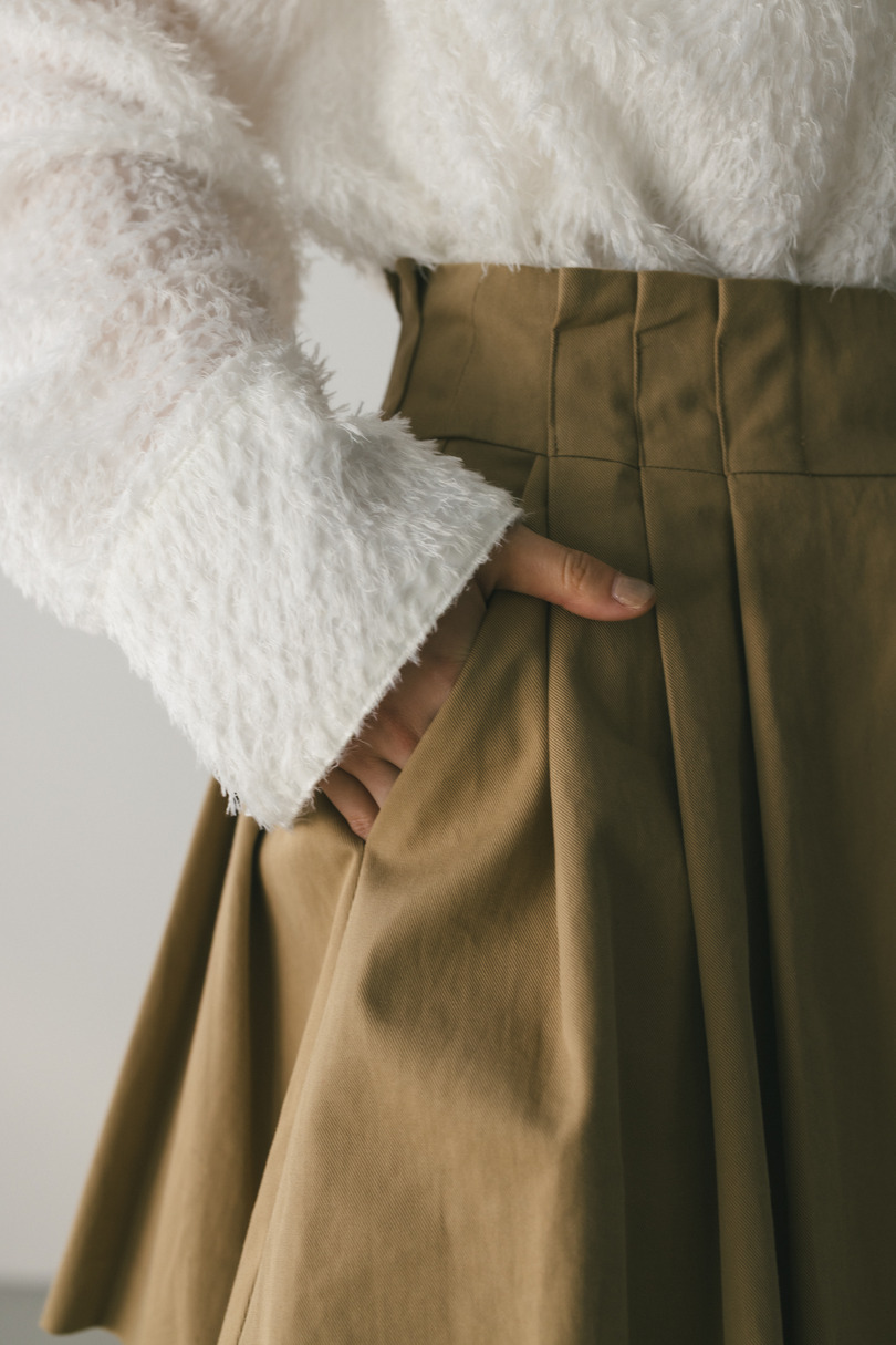 タックワイドミニスカート 詳細画像 BEG 5