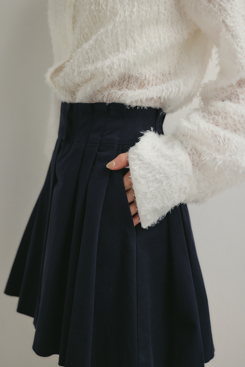 タックワイドミニスカート 詳細画像 NVY 14