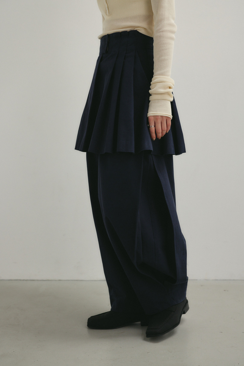 タックワイドミニスカート 詳細画像 NVY 6