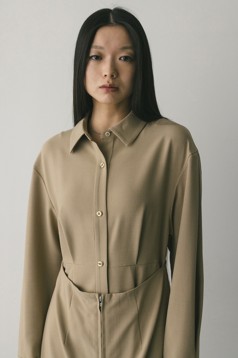 レイヤードシャツワンピース 詳細画像 BEG 4