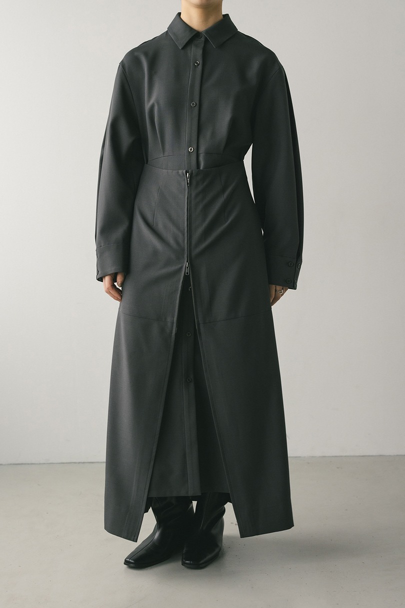 レイヤードシャツワンピース 詳細画像 GRY 3