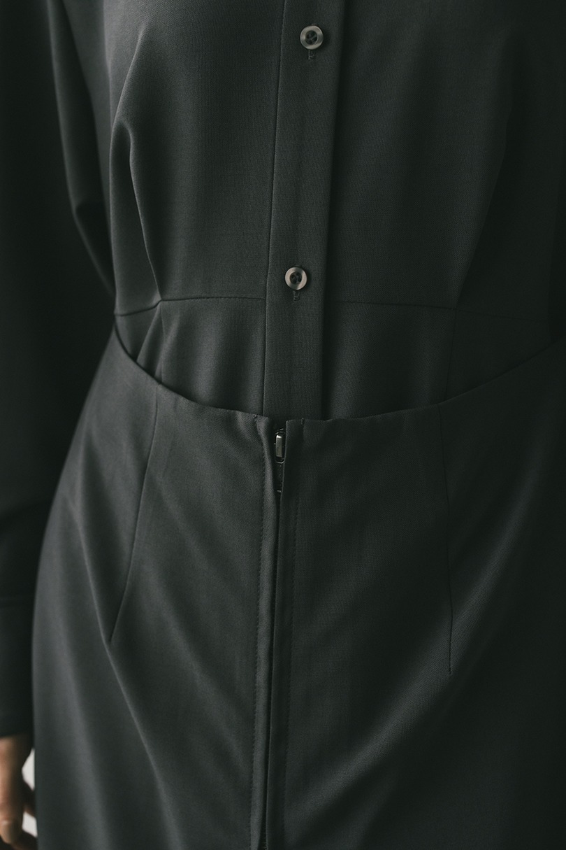 レイヤードシャツワンピース 詳細画像 GRY 8