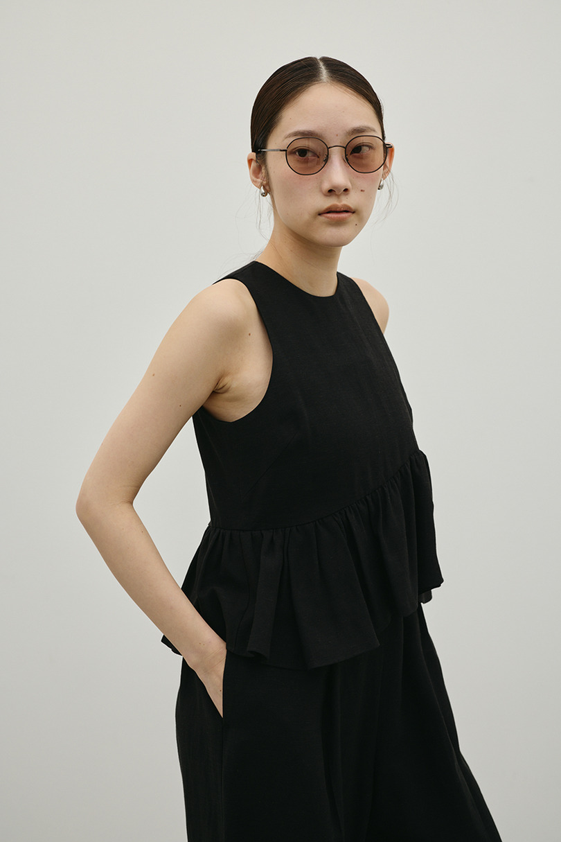 リネンミックスフリルオールインワン 詳細画像 BLK 10