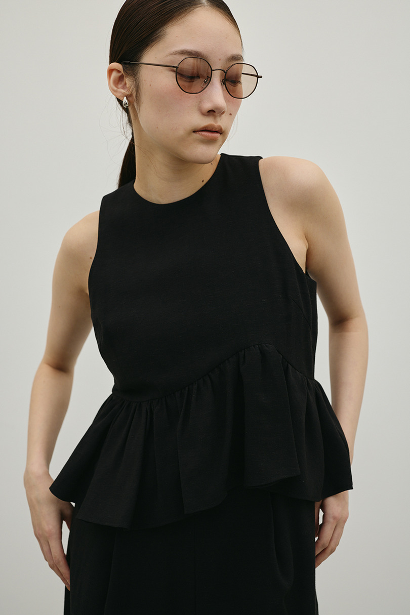 リネンミックスフリルオールインワン 詳細画像 BLK 8