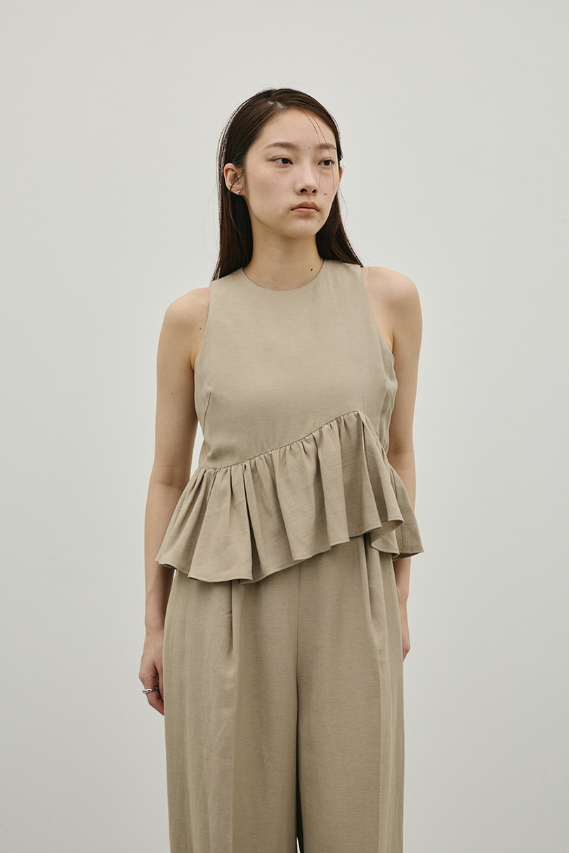 リネンミックスフリルオールインワン 詳細画像 L/BEG 6