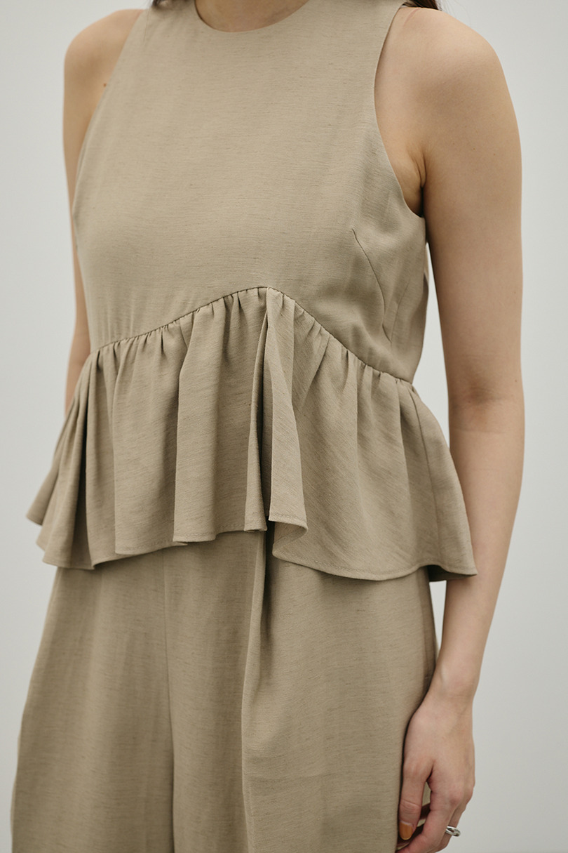 リネンミックスフリルオールインワン 詳細画像 L/BEG 7