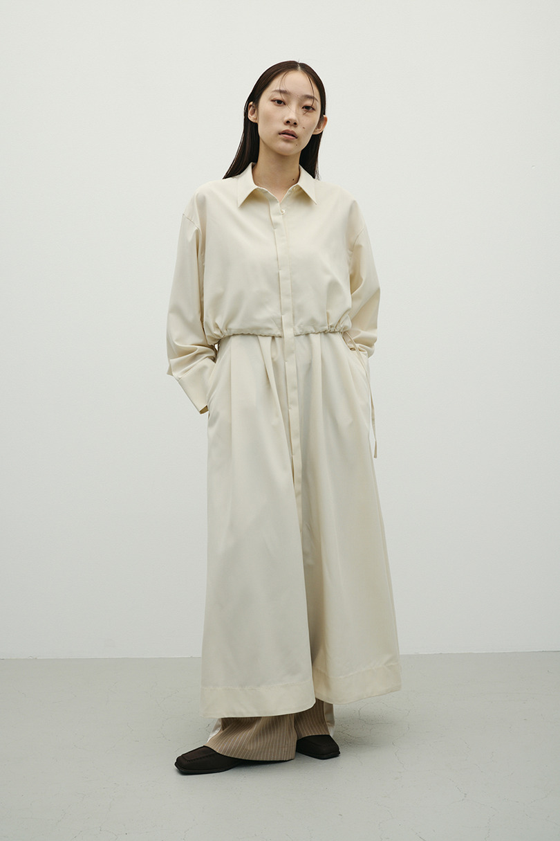 ヨークレイヤードシャツワンピース