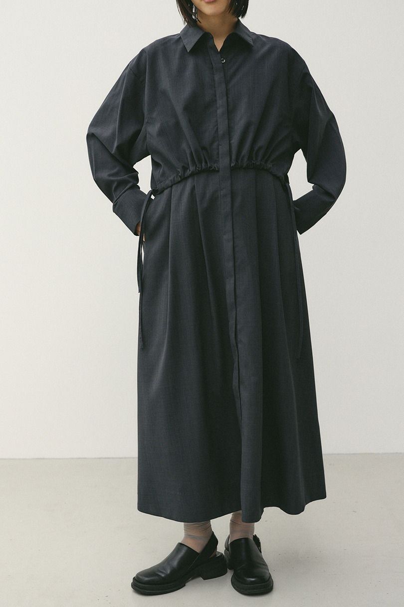 ヨークレイヤードシャツワンピース