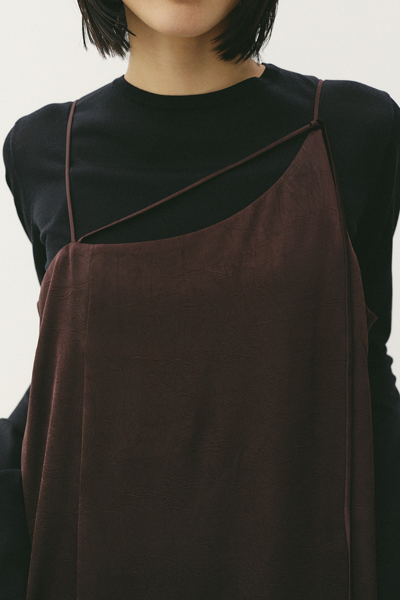 サテンストリングキャミワンピース 詳細画像 BRN 11