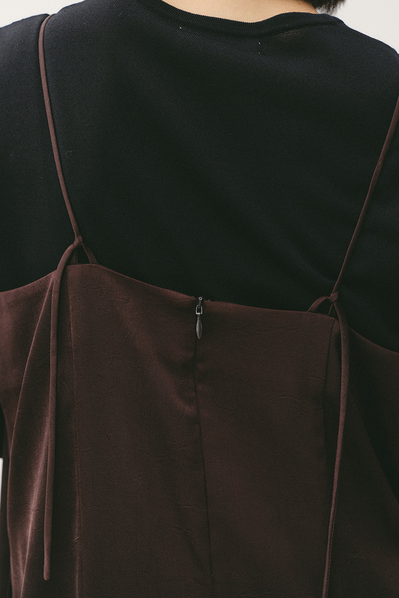 サテンストリングキャミワンピース 詳細画像 BRN 15