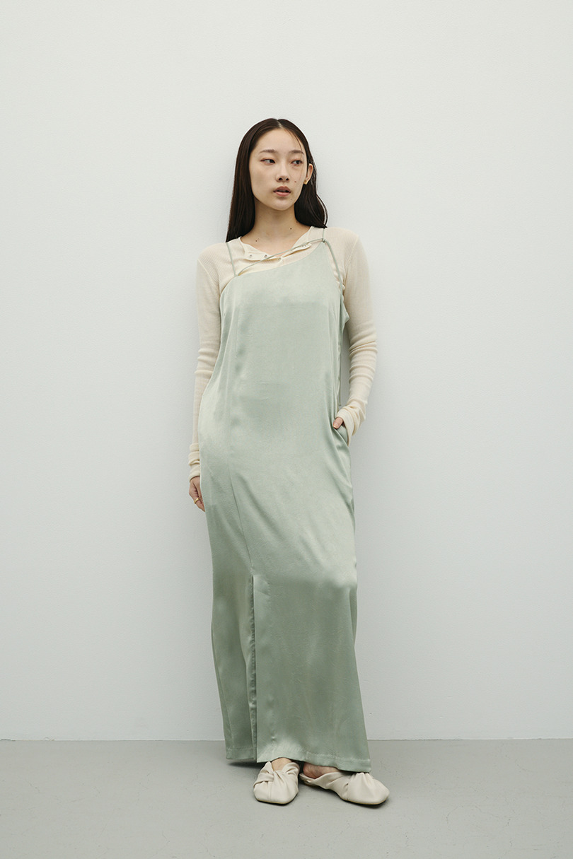 サテンストリングキャミワンピース