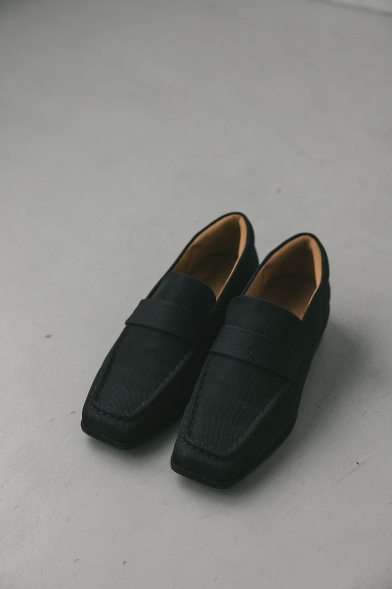 キャンバススクエアローファー 詳細画像 BLK 4