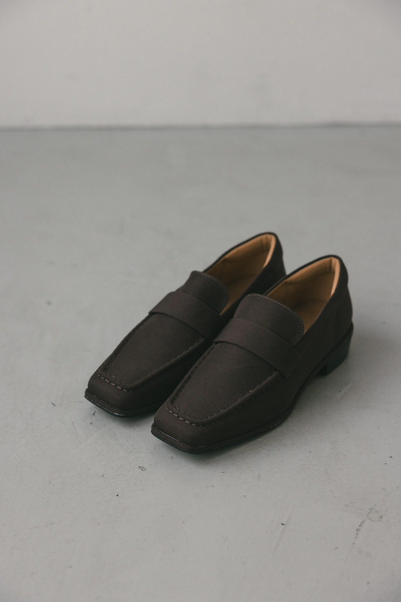 キャンバススクエアローファー 詳細画像 BRN 5