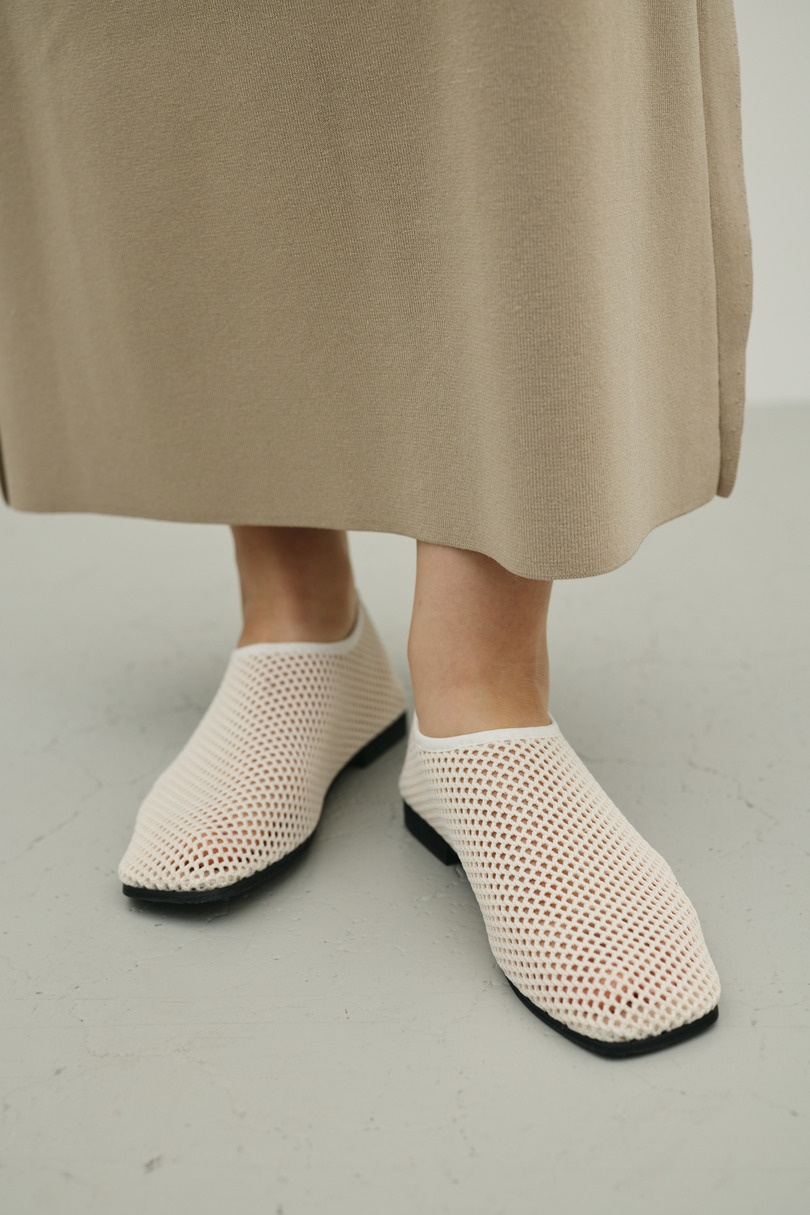 メッシュフラットパンプス