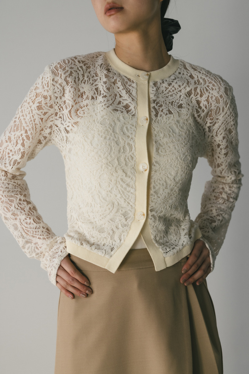 ニュアンスレースニットカーデ 詳細画像 IVOY 4