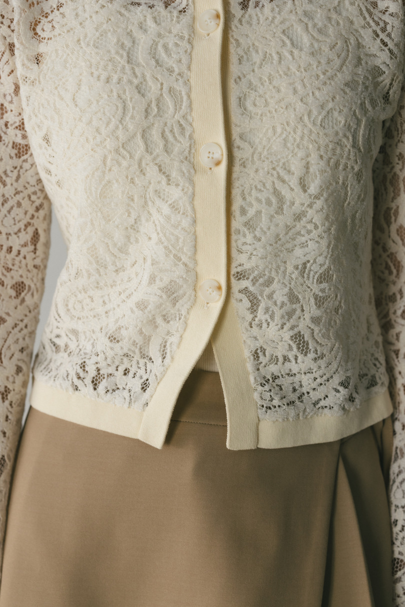 ニュアンスレースニットカーデ 詳細画像 IVOY 6