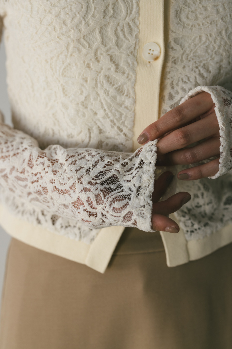 ニュアンスレースニットカーデ 詳細画像 IVOY 7