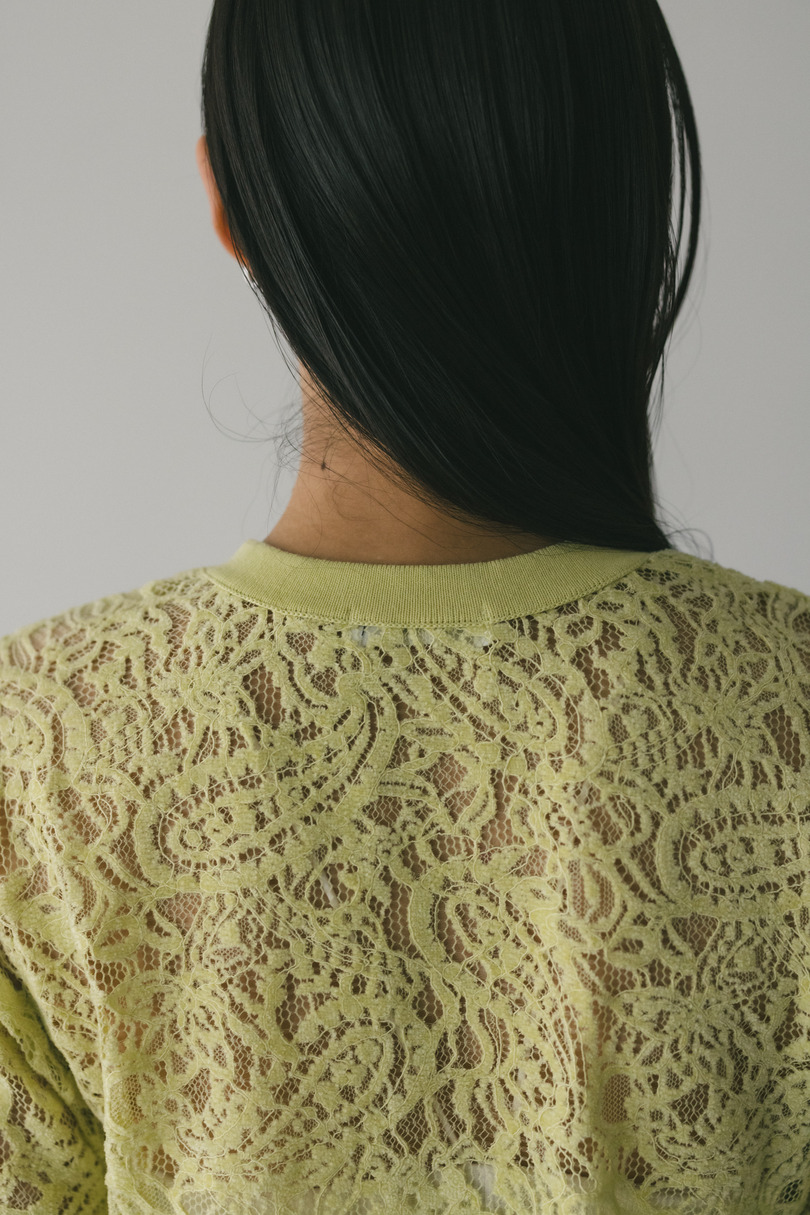 ニュアンスレースニットカーデ 詳細画像 L/GRN 10