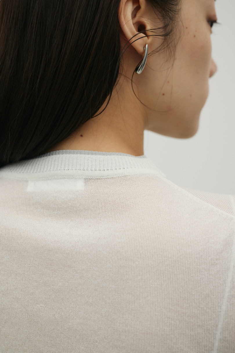 バイカラーニットカーデ 詳細画像 WHT 7