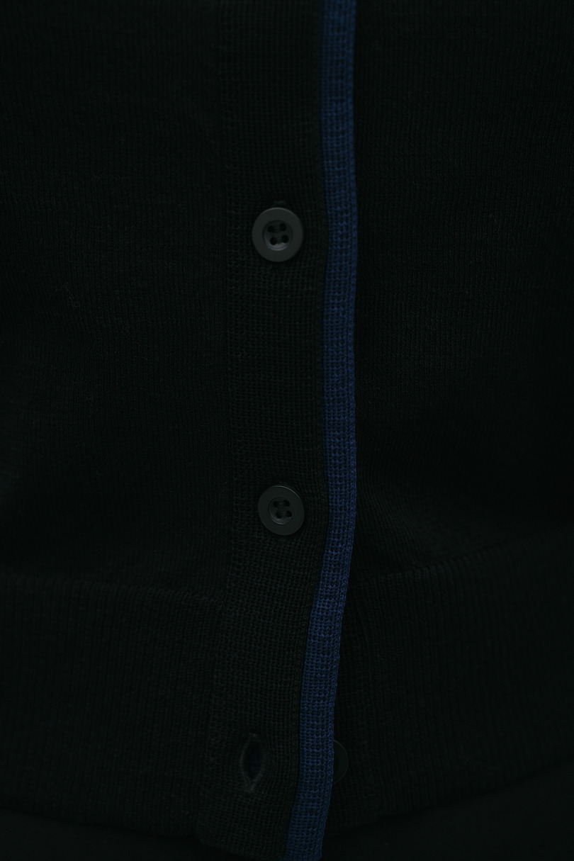 バイカラーニットカーデ 詳細画像 BLK 10