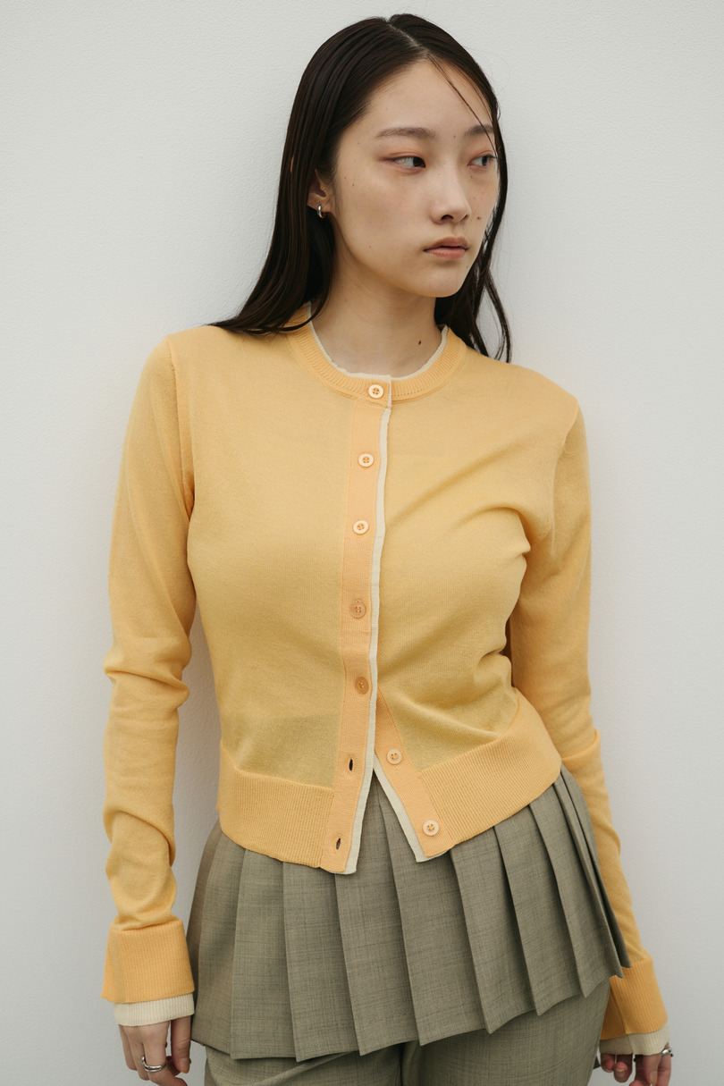 バイカラーニットカーデ 詳細画像 ORG 4