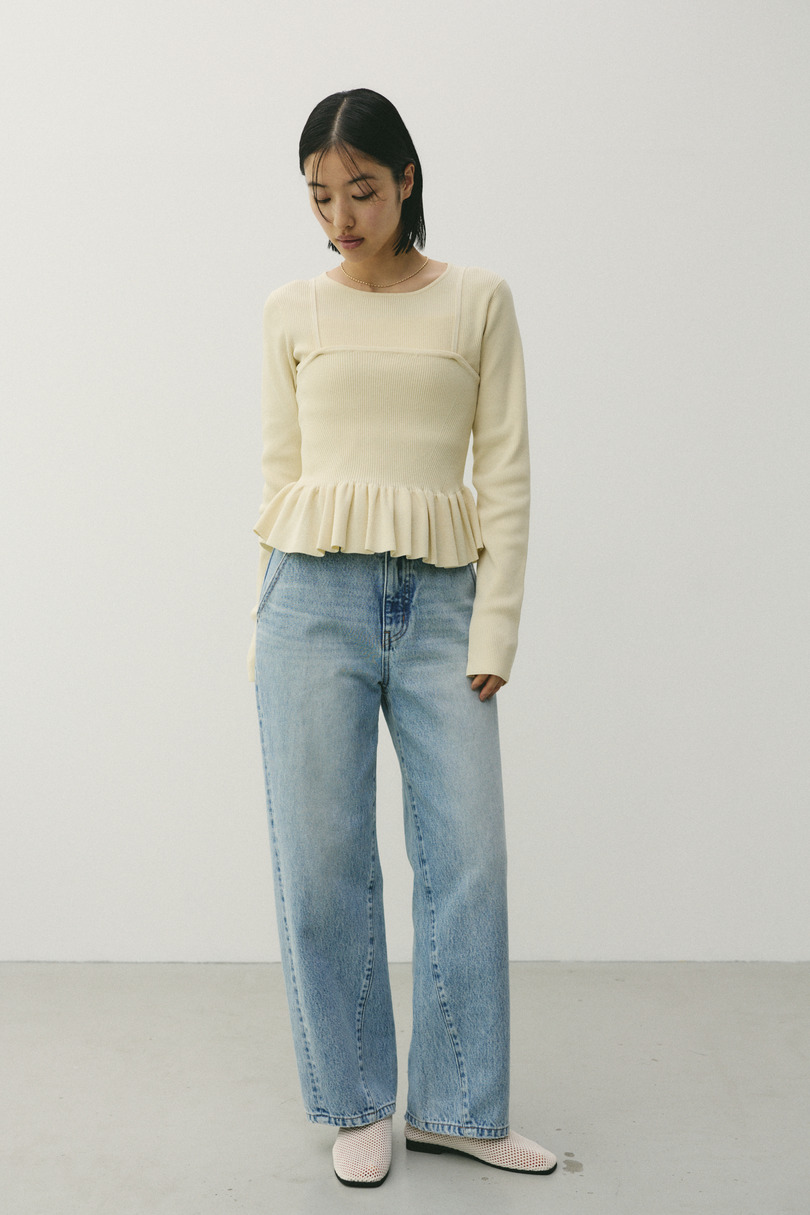 2ピースペプラムドライニット 詳細画像 IVOY 4