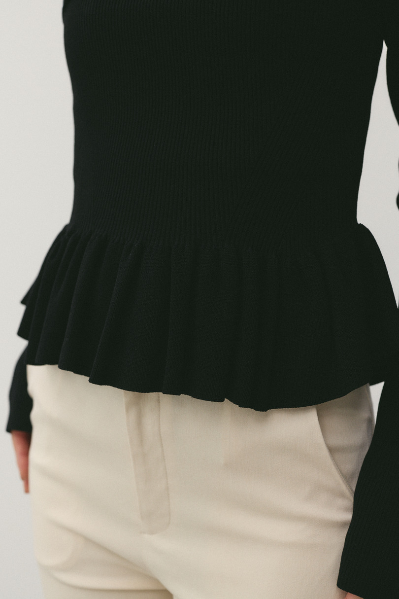 2ピースペプラムドライニット 詳細画像 BLK 15