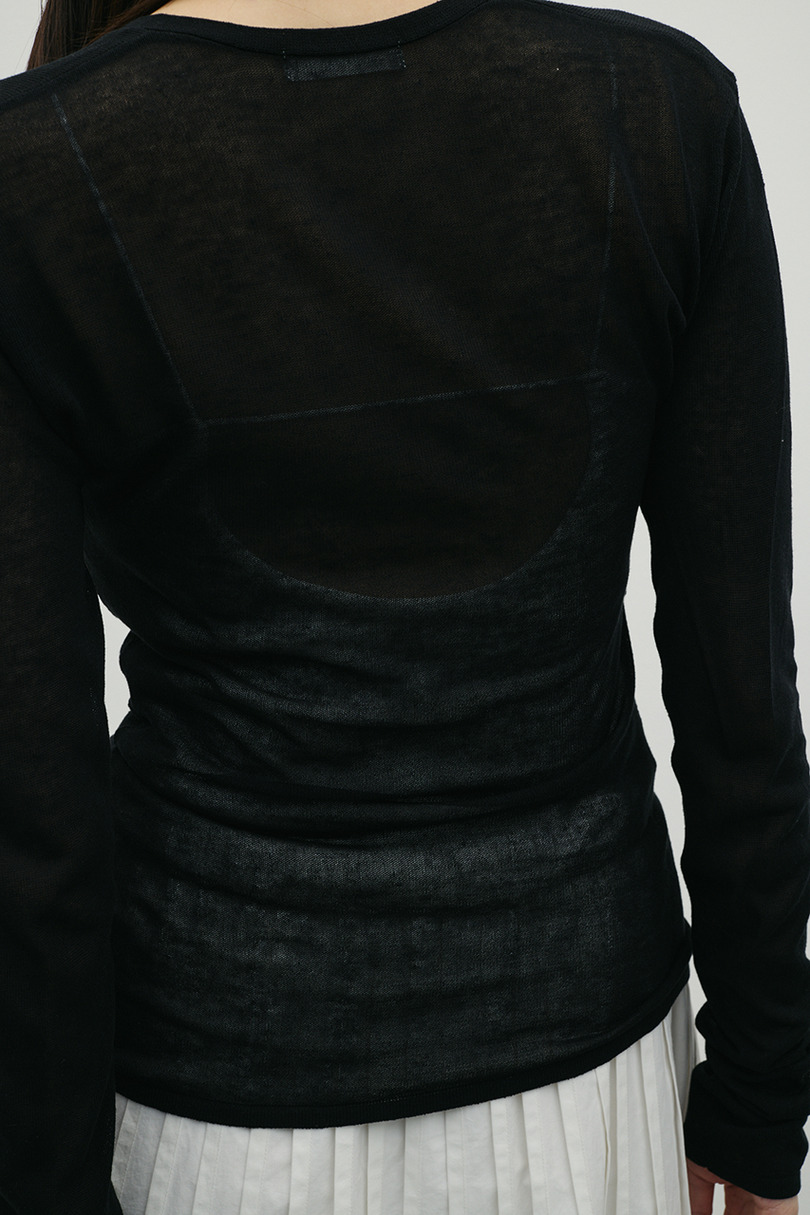 ディープVネックシアートップ 詳細画像 BLK 9