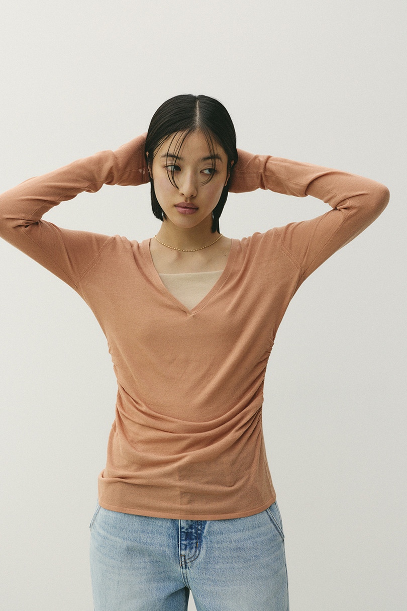ディープVネックシアートップ 詳細画像 L/ORG 4