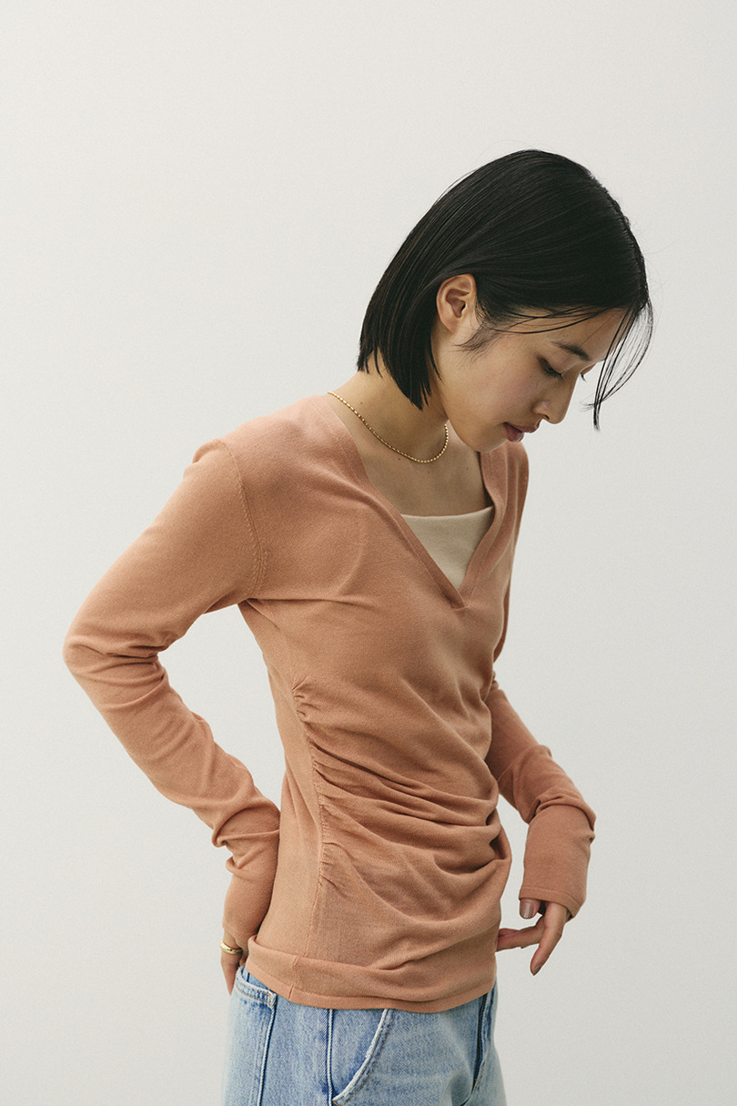 ディープVネックシアートップ 詳細画像 L/ORG 5