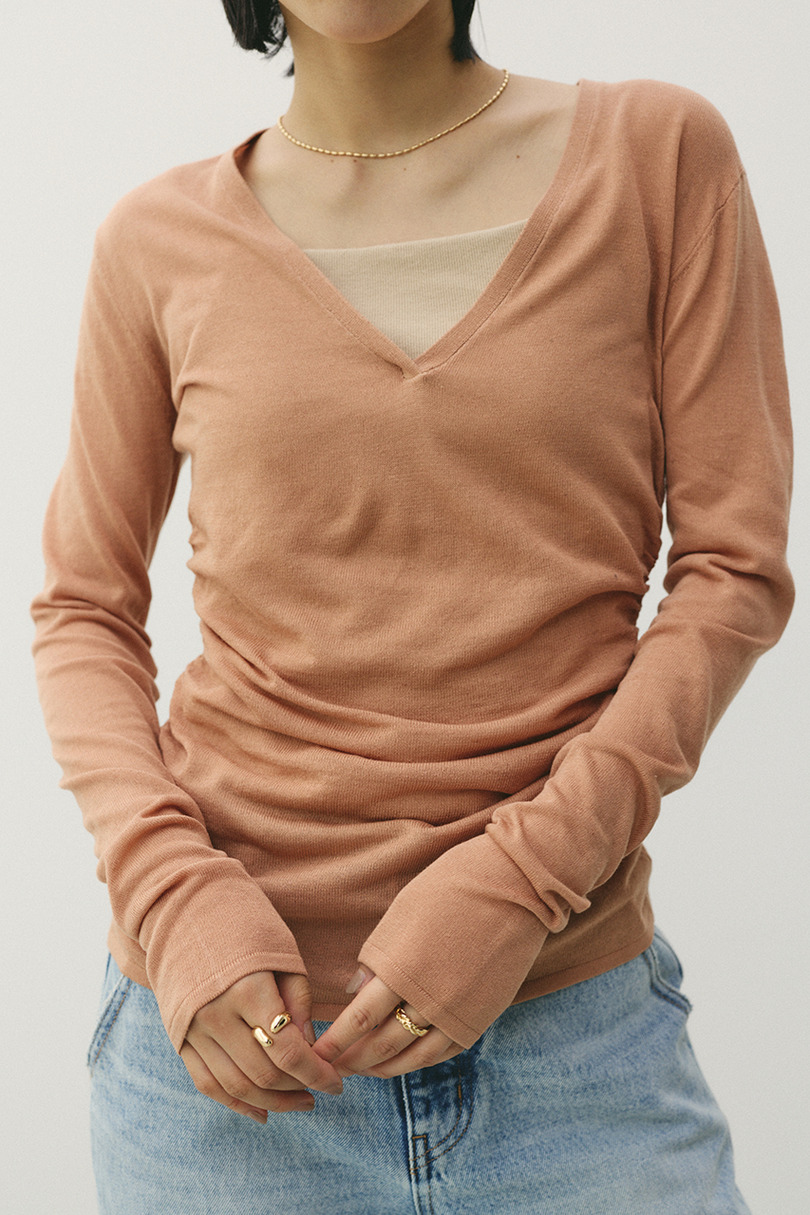 ディープVネックシアートップ 詳細画像 L/ORG 7