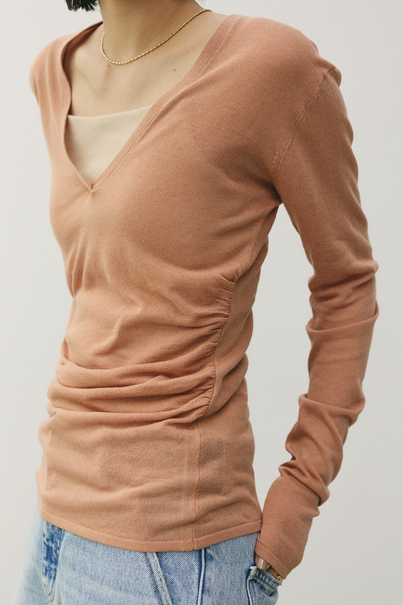 ディープVネックシアートップ 詳細画像 L/ORG 8