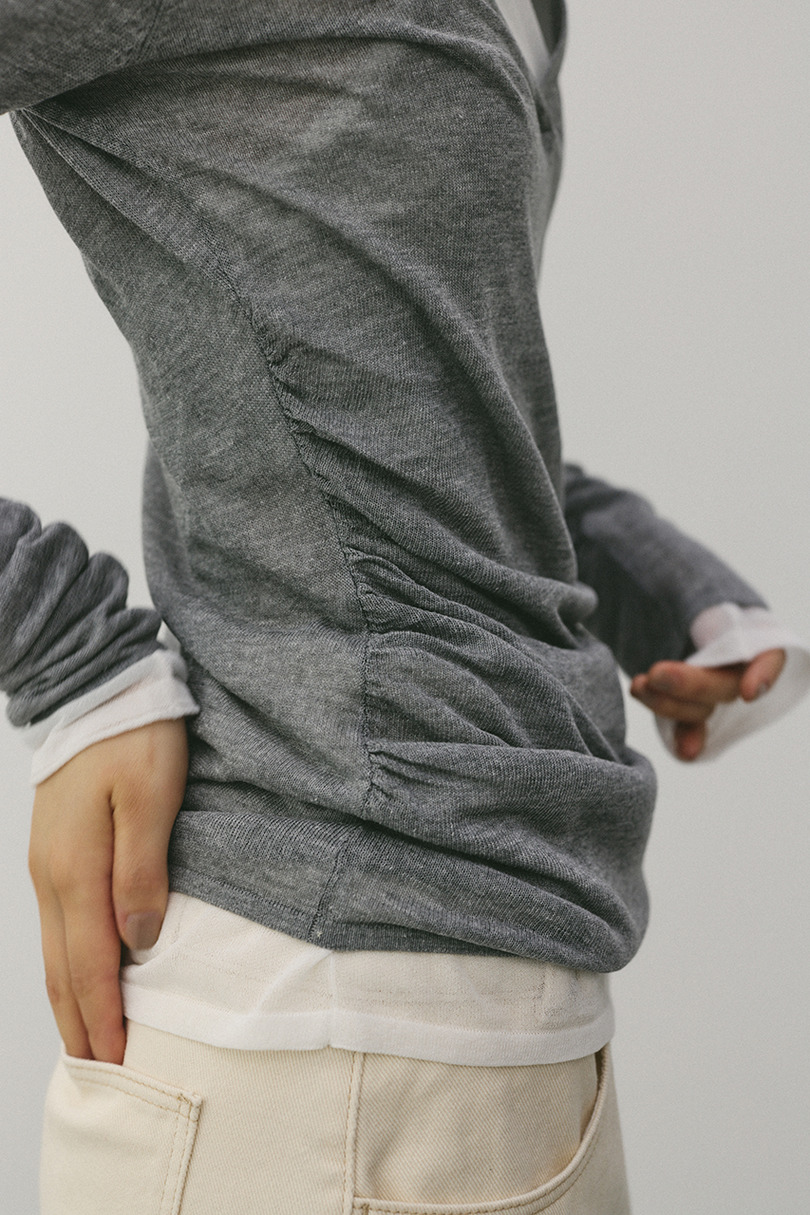 ディープVネックシアートップ 詳細画像 GRY 7