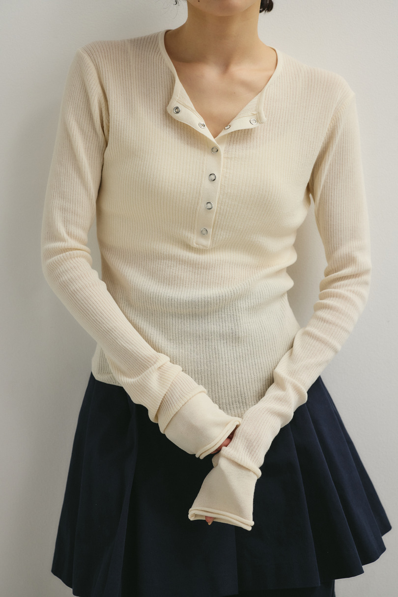 ヘンリーネックシアーニット 詳細画像 IVOY 5