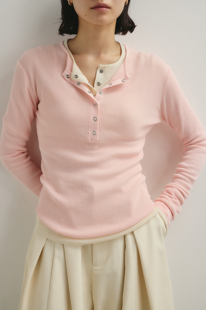 ヘンリーネックシアーニット 詳細画像 PNK 6