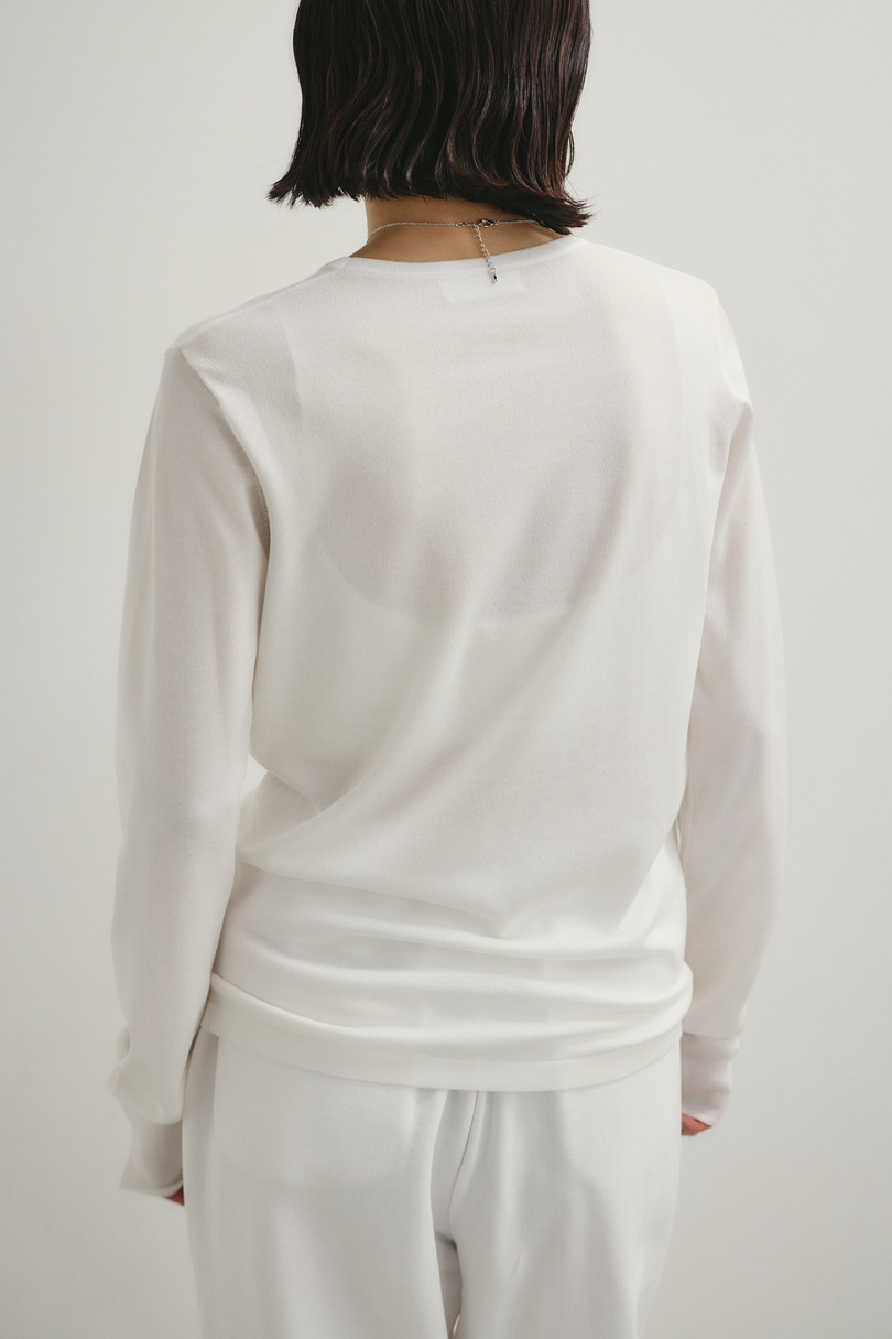 スリットスリーブニット 詳細画像 WHT 6