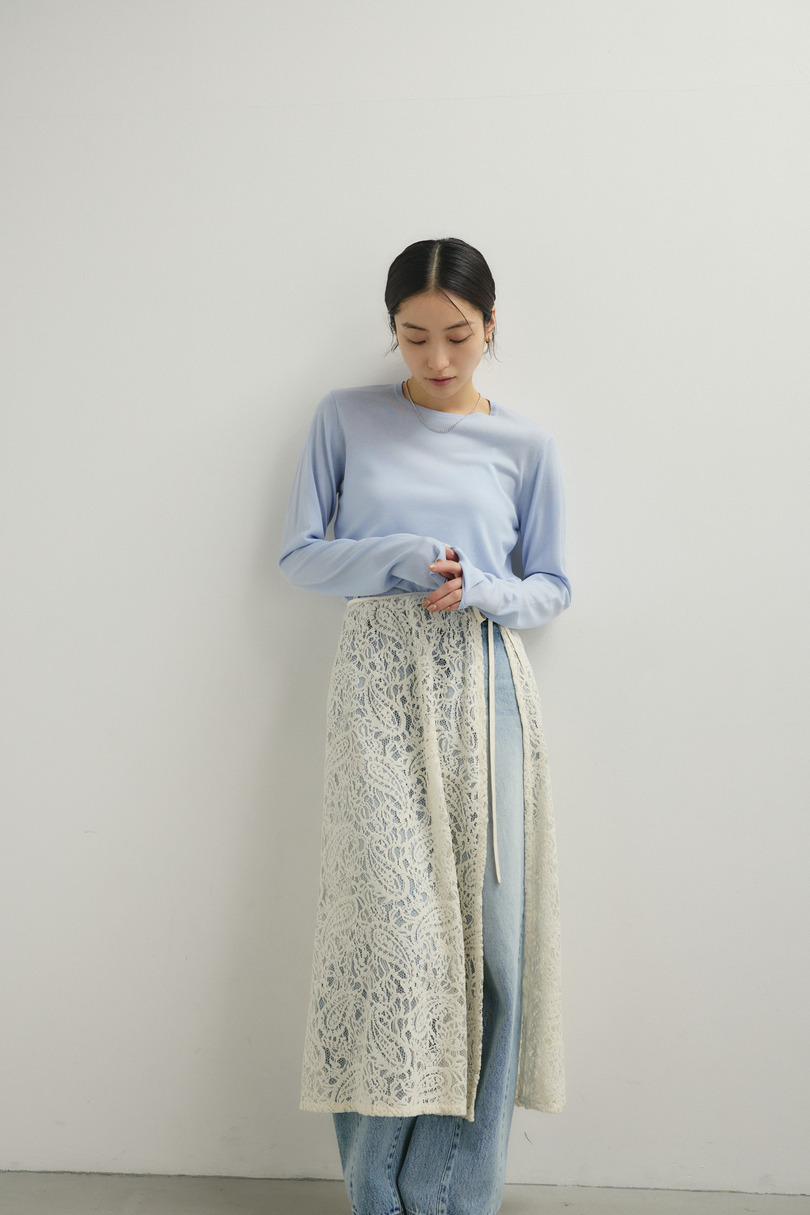 スリットスリーブニット 詳細画像 SAX 3