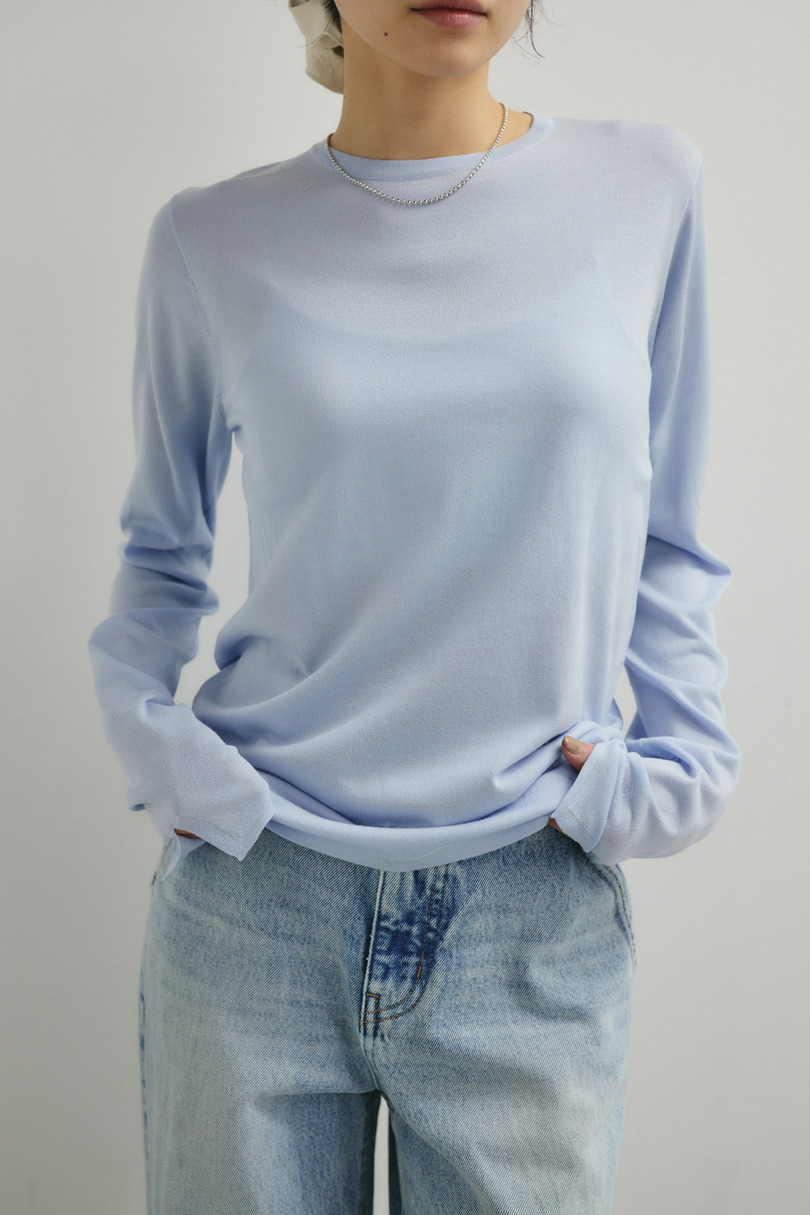 スリットスリーブニット 詳細画像 SAX 6