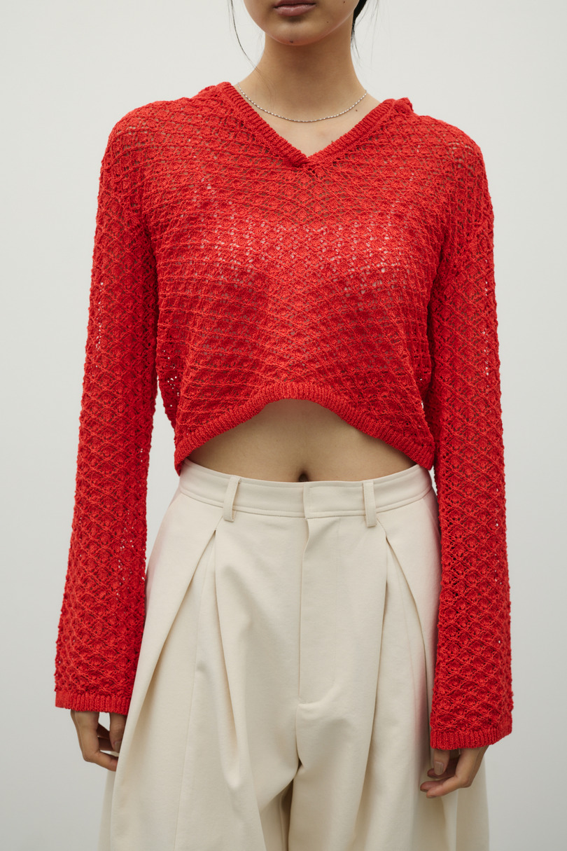 アイレットレースフーディー 詳細画像 RED 5