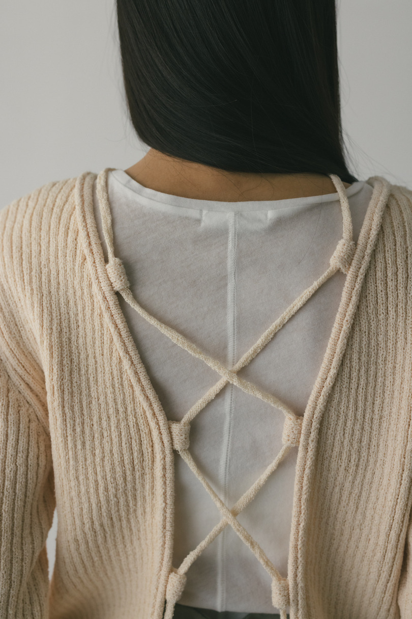 レースアップリブニットトップ 詳細画像 IVOY 11