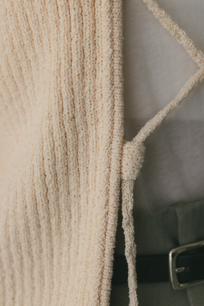 レースアップリブニットトップ 詳細画像 IVOY 12