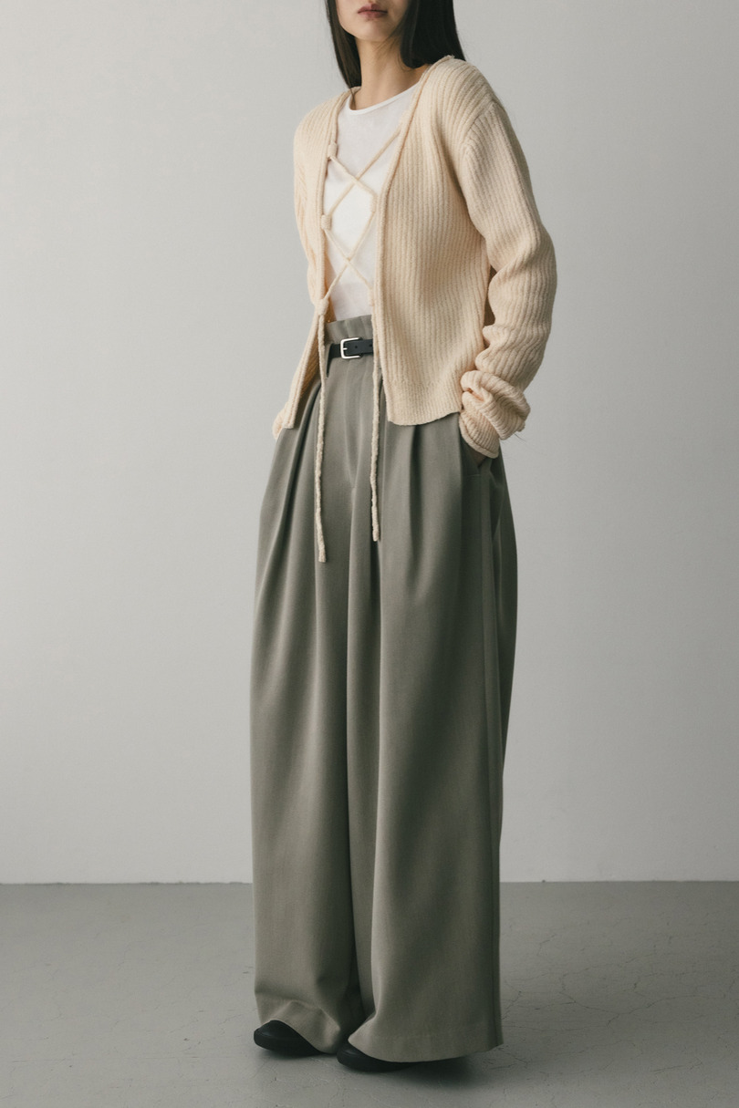 レースアップリブニットトップ 詳細画像 IVOY 2