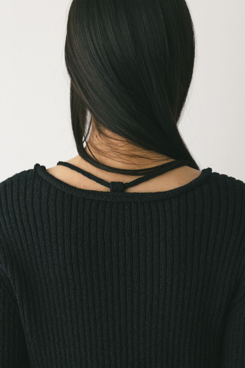 レースアップリブニットトップ 詳細画像 BLK 11