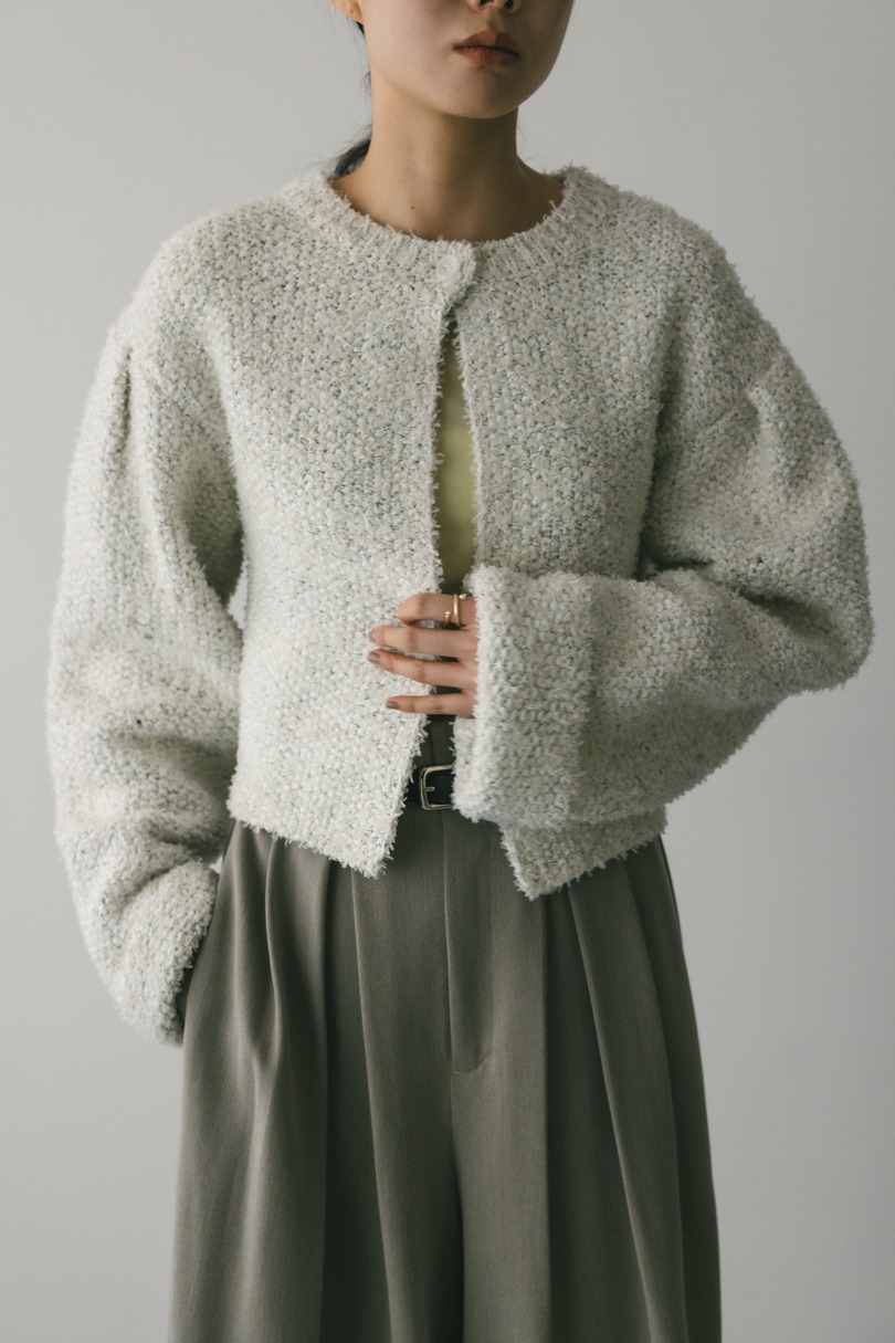 テープヤーンニットカーデ 詳細画像 WHT 3