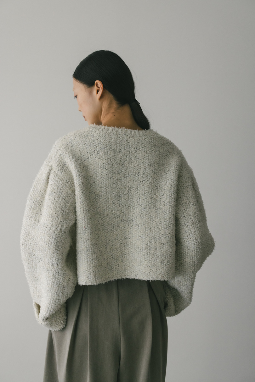 テープヤーンニットカーデ 詳細画像 WHT 4