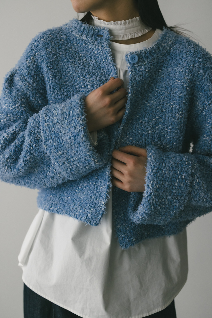 テープヤーンニットカーデ